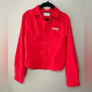 PFG Columbia Bright Red Long Sleeve